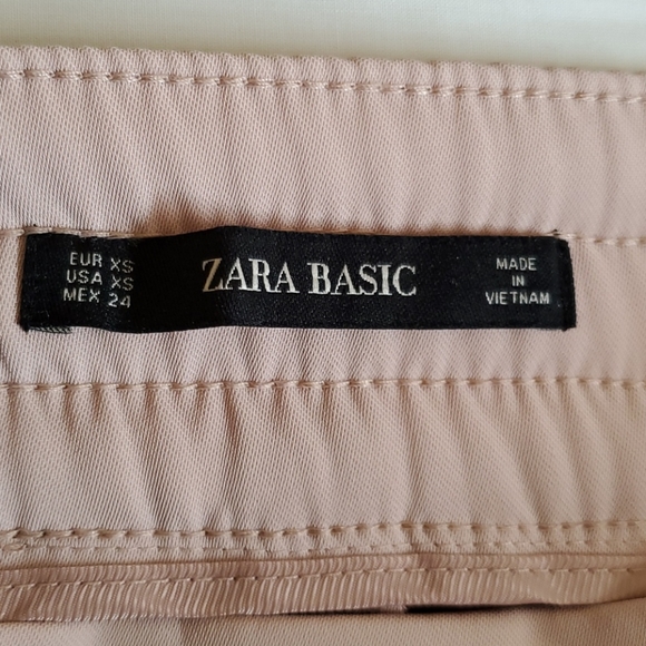 Zara Basic Beige Wide Leg Pants Size XS - Picture 10 of 12